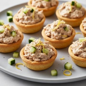 Тунец, сливочный сыр и огурец с лимонной цедрой